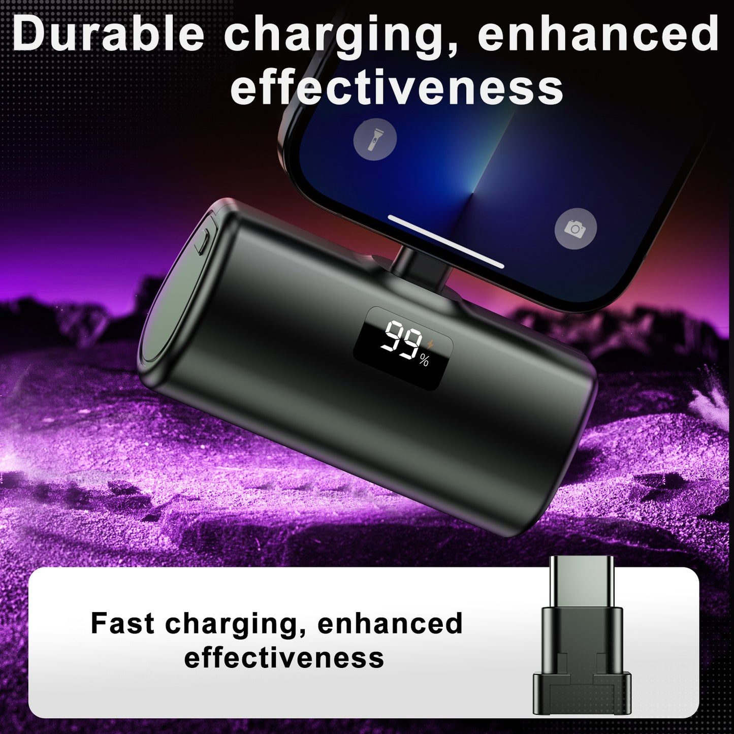 Powerbank 5000mAh, mini portable charger, small external battery, lightweight and beautiful, compatible with iPhone 15/15 Pro, Samsung Galaxy A25, Xiaomi Note